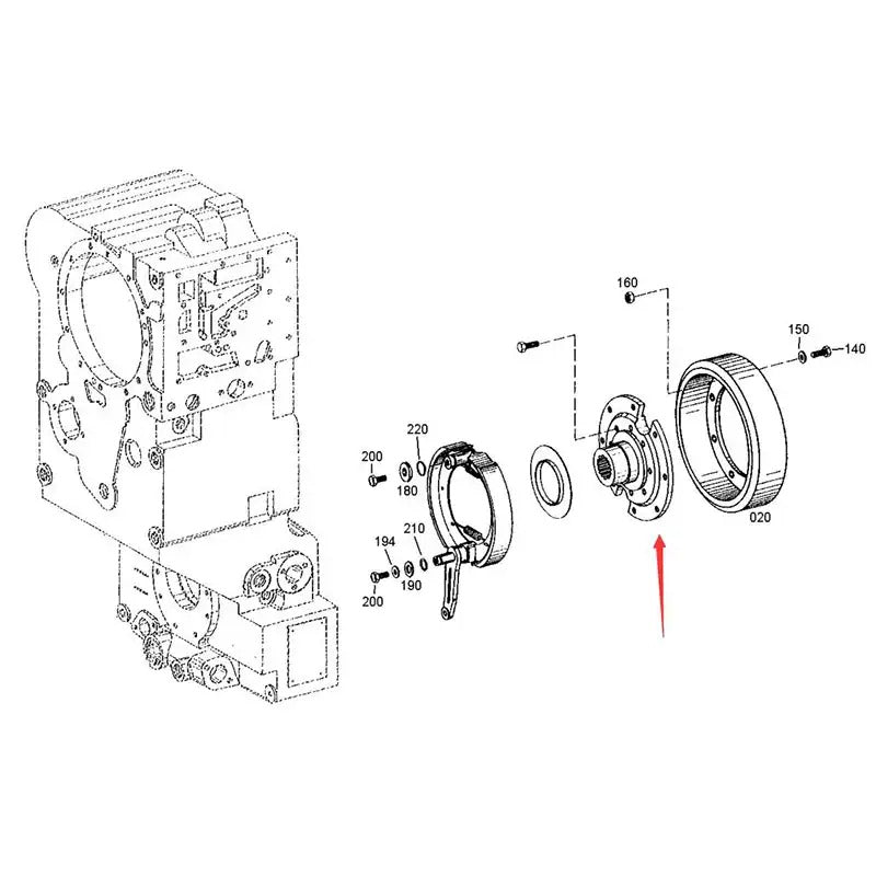 Parking Brake Flange 4644309808 for ZF Transmission Gearbox 4WG180 4WG200 SDLG Wheel Loader LG958L