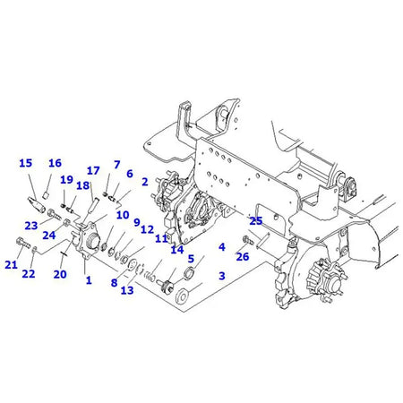 Brake Cylinder 3BA-30-75210 for Komatsu AE50 AM50 FB09H-18-12-A FB15G/18G-12-A FB20A-12-A FB20M-12-A FB20MF-12-A - KUDUPARTS