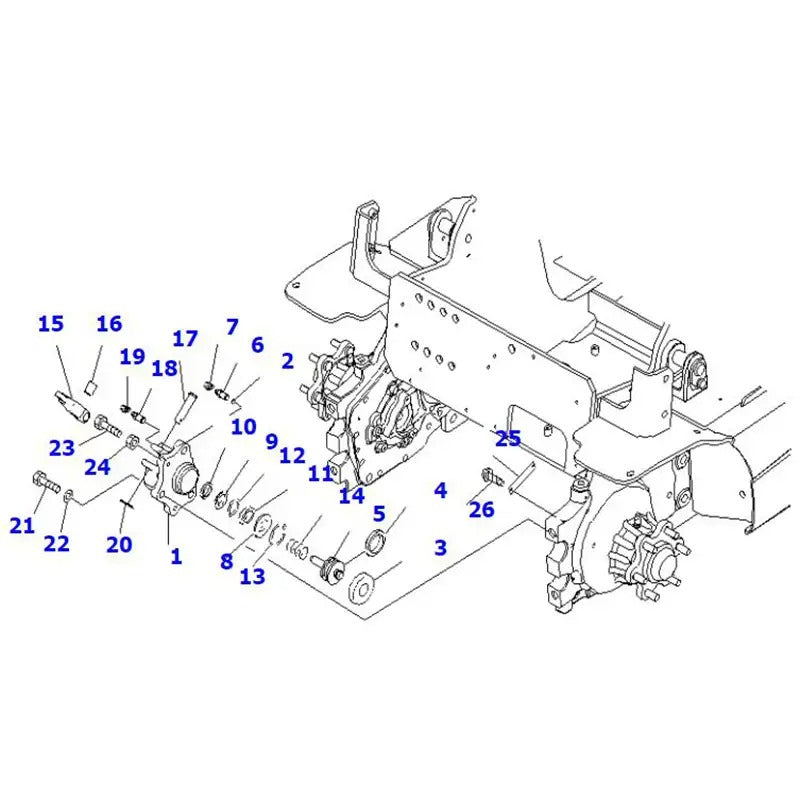 Brake Cylinder 3BA-30-75210 for Komatsu AE50 AM50 FB09H-18-12-A FB15G/18G-12-A FB20A-12-A FB20M-12-A FB20MF-12-A - KUDUPARTS