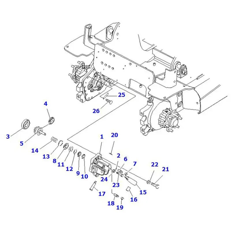 Brake Cylinder 3BA-30-75310 for Komatsu AE50 FB09HF-18F-12-A FB15GF/18GF-12-A FB20A-12-A - KUDUPARTS