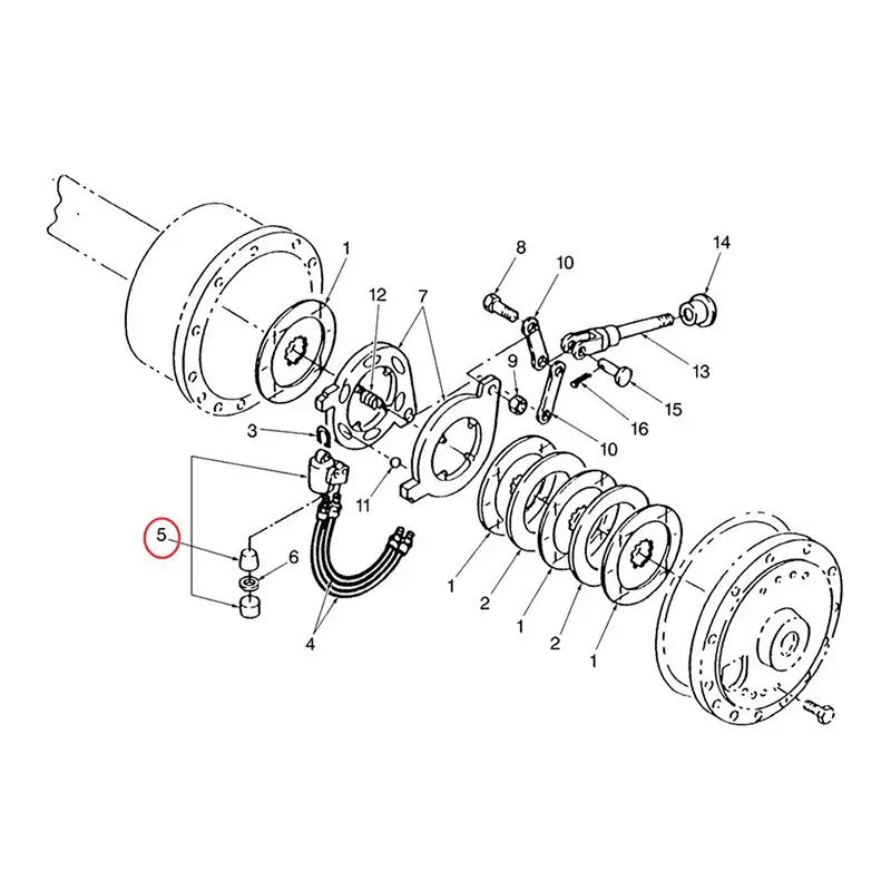 Brake Cylinder 81866484 for New Holland Tractor TS90 TS100 TS110 TS115 - KUDUPARTS
