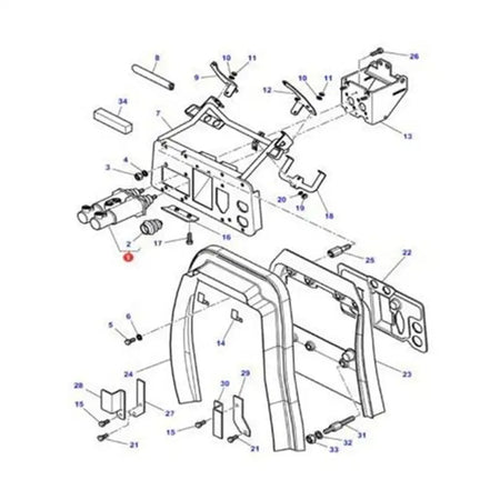 Brake Master Cylinder 3786100M2 4276326M1 for Massey Ferguson 5425 5465 5470 6260 6270 6280 6290 6497 6499 8210 8220 8270 8280 - KUDUPARTS