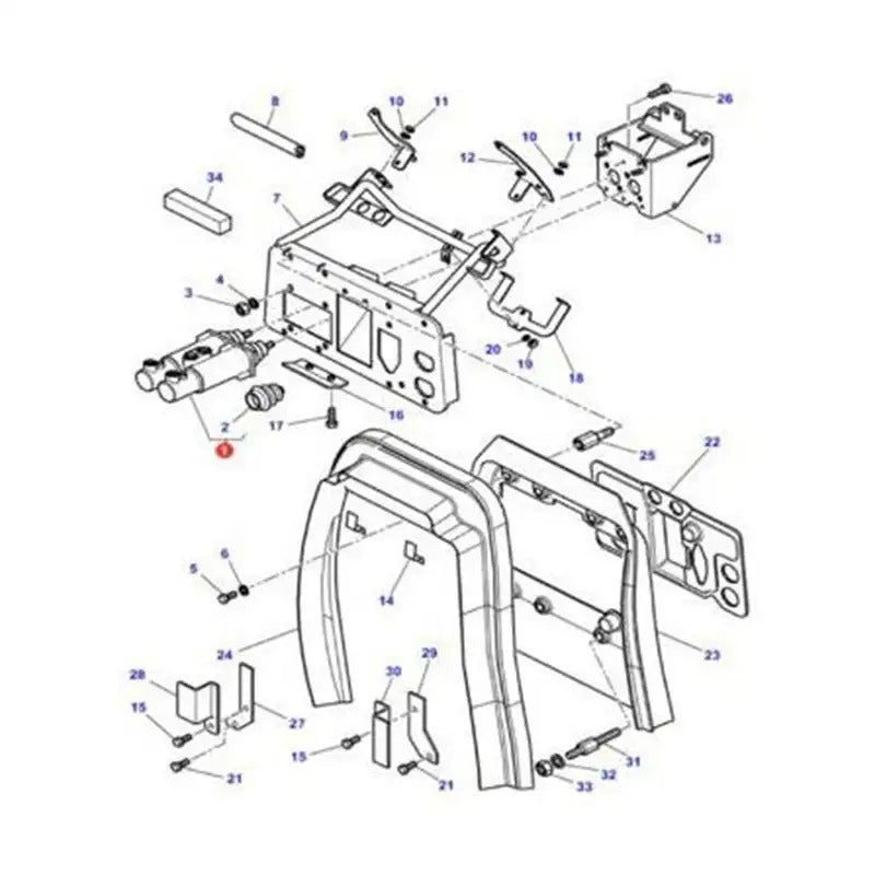 Brake Master Cylinder 3786100M2 4276326M1 for Massey Ferguson 5425 5465 5470 6260 6270 6280 6290 6497 6499 8210 8220 8270 8280 - KUDUPARTS