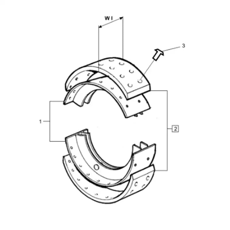 Brake Pad Kit 3095181 for Volvo Truck F10 F12 F16 FH12 FH16 FL10 FL7 NL10 - KUDUPARTS