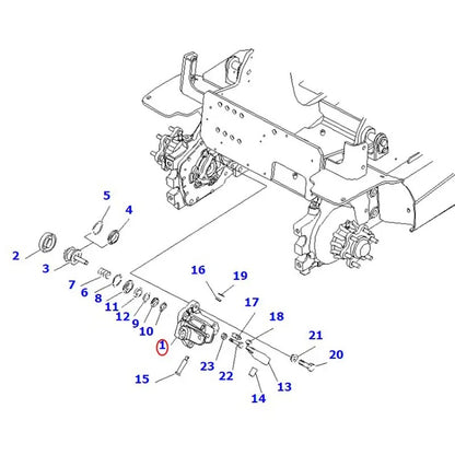 Wheel Cylinder 3BA-30-71110 for Komatsu Forklift FB10 FB18G-12 FB18GF-12 FB09MF-13MF-12 FB20AHB-12 FB20M-12