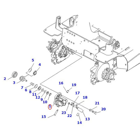 Wheel Cylinder 3BA-30-71110 for Komatsu Forklift FB10 FB18G-12 FB18GF-12 FB09MF-13MF-12 FB20AHB-12 FB20M-12 - KUDUPARTS