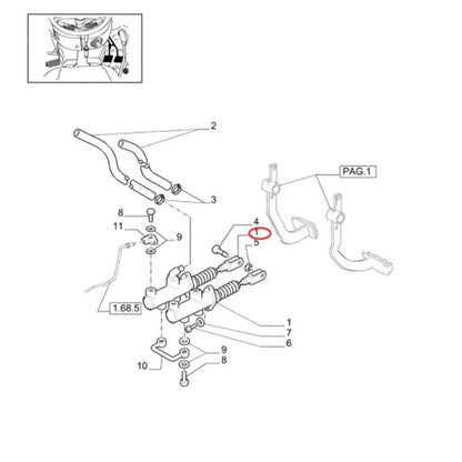 Maître-cylindre de frein 0.255.6638.4/60 0.257.6538.4/10 pour Same Deutz Fahr Agrolux 80 90 Agrosun 100 120 140