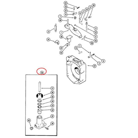 Slave Brake Cylinder A168473 for CASE Backhoe Loader 480D 480LL 580D 580E 580G 580SD 580SE Forklift 584D 585D 586D - KUDUPARTS