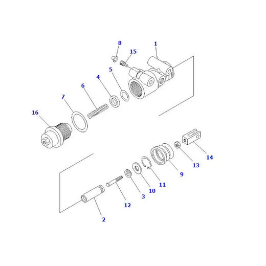 Brake Master Cylinder 34A-36-11400 for Komatsu Forklift FB10M-3 FB13M-3 FB13M-3-EC FB15M-3 FB15M-3-EC FB18M-3 FB18M-3-EC FB20M-3 - KUDUPARTS