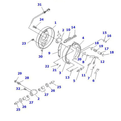 Wheel Cylinder 3EC-30-33110 for Komatsu FD40ZT-7 FD32T-16 FD35AT-16 FD40ZT-8 FD40ZT2-7 FD40ZT2-8 FG32HT-16 FG32T-16