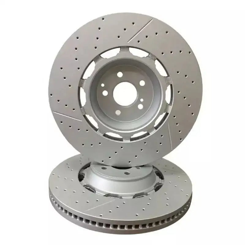 2 Pieces Front Brake Rotors A2224212612 for 2014 -2020 Mercedes-Benz Maybach-S650 S63-AMG S450 S560 - KUDUPARTS