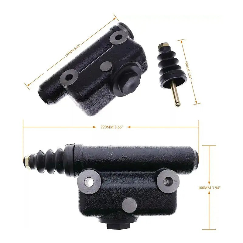 Backhoe Brake Master & Slave Cylinder Kit L25419 A51976 for Case 450B 450C 480 480B 480C 480D 580 580B 580C 850B 850C 850D 855C - KUDUPARTS