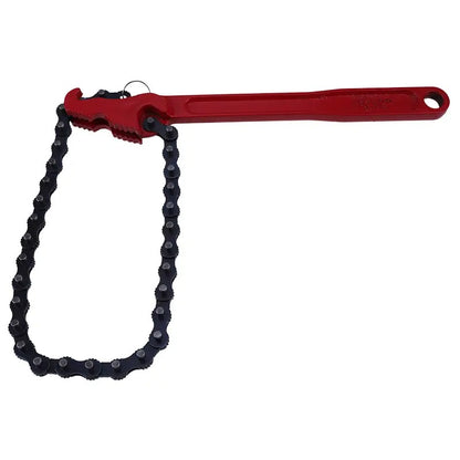 12 Inch Heavy Duty Reversible Chain Wrench for 1.5" to 6" Diameter Adjustable Oil Fuel Filter Chain Wrench Pipe Fittings Tools Spanner