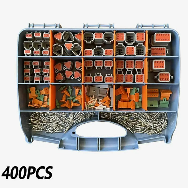 400 Pcs Deutsch DT Connector Plug Kit for 14-16 AWG Stamped Contacts Kit