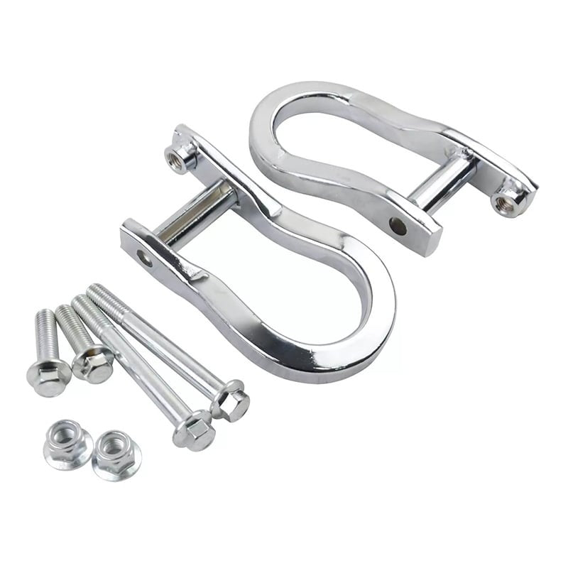 Pair Chrome Tow Hook 84072462 for GMC Vehicle 2007-2019 Sierra - KUDUPARTS