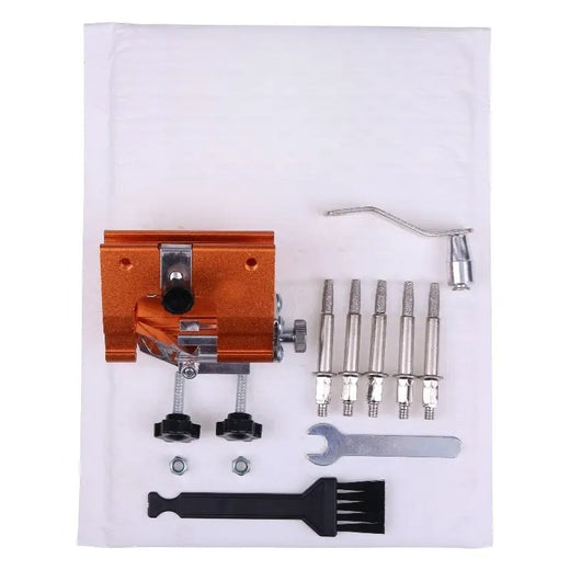 Portable Upgraded Manual Electric Sharpening Jig Set with Glove Brush Head Grinding Head for All Electric Saw Chain - KUDUPARTS