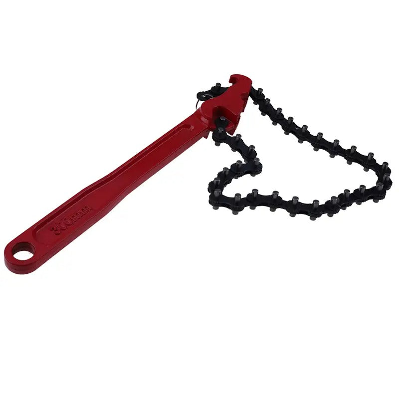 12 Inch Heavy Duty Reversible Chain Wrench for 1.5" to 6" Diameter Adjustable Oil Fuel Filter Chain Wrench Pipe Fittings Tools Spanner - KUDUPARTS