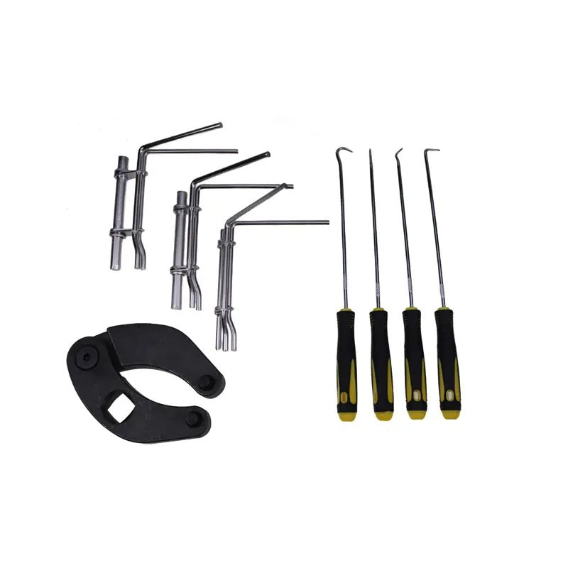 Adjustable Gland Nut Wrench 1266 & Hydraulic Cylinder Piston Rod Seal U-cup Installation Tool Kit Set J05321 for Most Farm and Construction Equipment - KUDUPARTS