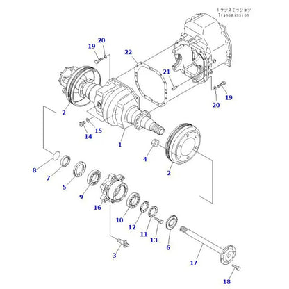 Brake Drum 3EB-21-42230 for Komatsu Forklift BX50 FD20/25-15 FD30-15 FD30-17 FG20/25-15 FG30-16 FG30H-15