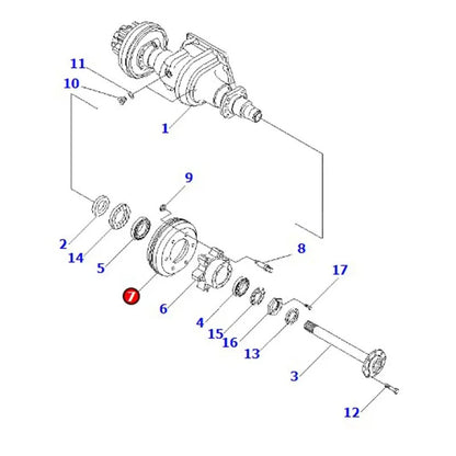 Brake Drum 3EB-21-52730 for Komatsu Forklift BX50 FD35A-16 FD35A-17 FD35A-17-A FG35A-16 FG35A-16-EL FG35A-17-M FG35A-17-W