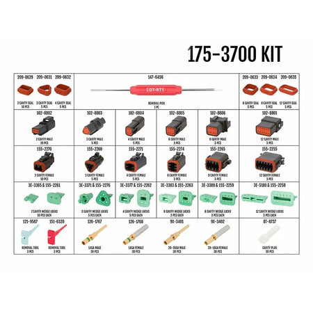 Deutsch Electrical Connector Kit 175-3700 for Caterpillar CAT Engine 3508B - KUDUPARTS