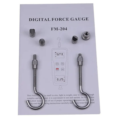 FM-204-100K 980N 100kgf 220Lbf Digital Force Gauge Push Pull Gauge Dynamometer Peak Track Mode 0.5% Accuracy