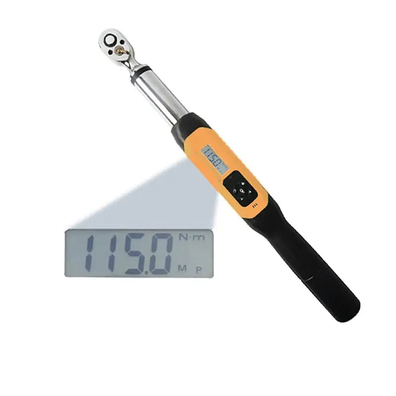 AWJ-135B N 1/2-Inch Digital Reversible Torque Wrench 4.98 to 99.57 ft-lbs (6.75–135 Nm) with LCD Display LED Indicator and Audible Buzzer - KUDUPARTS