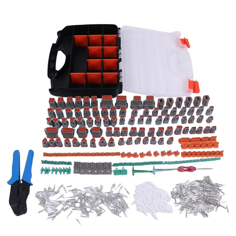 800 Pcs Deutsch DT Connector Kit With SN-48B Crimp Plier Tool - KUDUPARTS