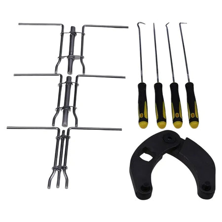 Adjustable Gland Nut Wrench 1266 & Hydraulic Cylinder Piston Rod Seal U-cup Installation Tool Kit Set J05321 for Most Farm and Construction Equipment - KUDUPARTS