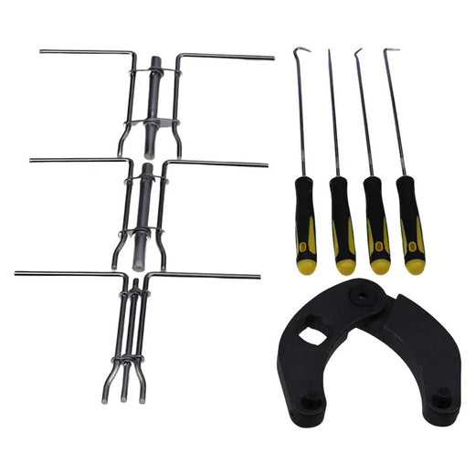 Adjustable Gland Nut Wrench 1266 & Hydraulic Cylinder Piston Rod Seal U-cup Installation Tool Kit Set J05321 for Most Farm and Construction Equipment - KUDUPARTS
