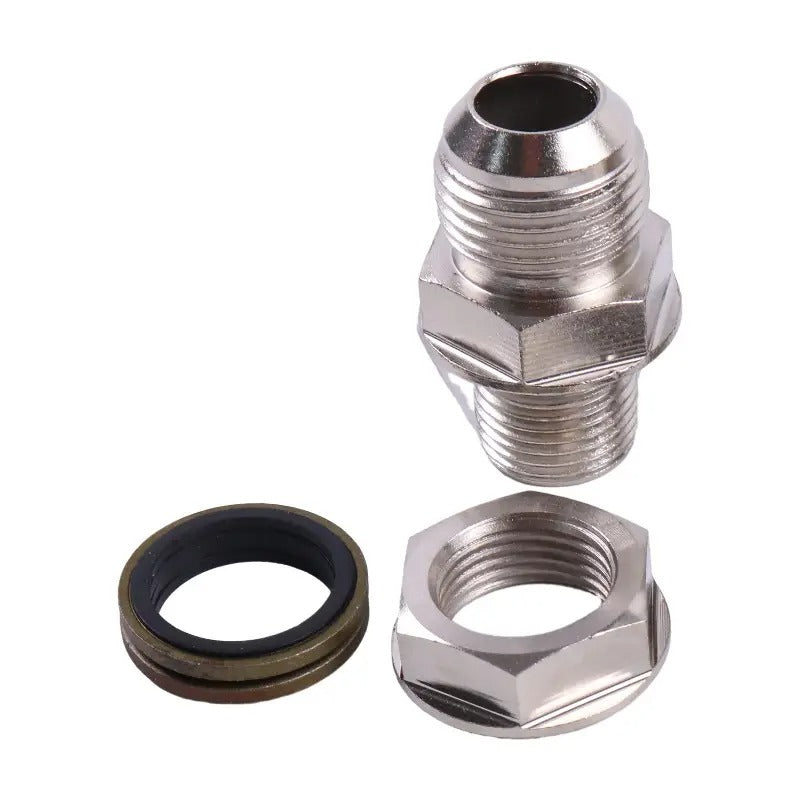 Aftermarket Kinugawa Turbo Oil Pan Return Drain Plug Adapter Fitting 10AN No Welding Steel - KUDUPARTS