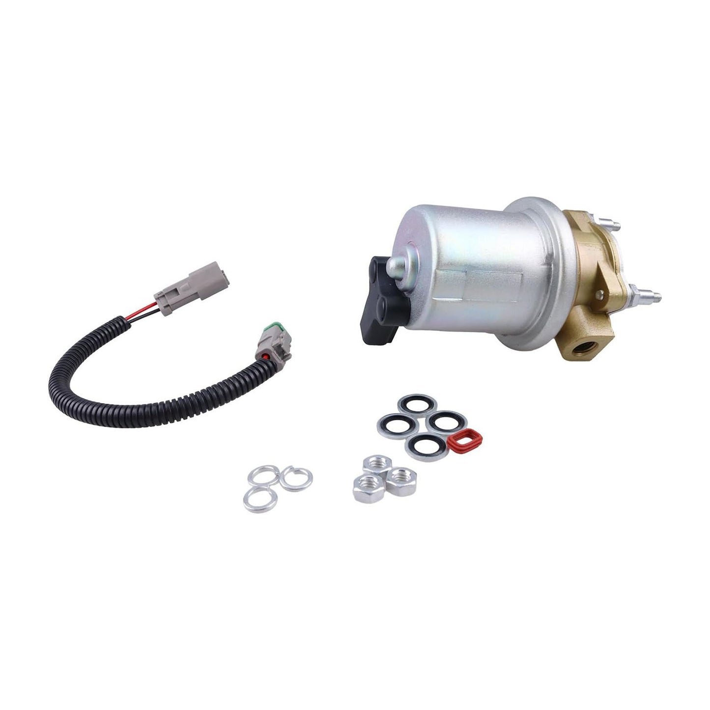 24V Fuel Transfer Pump Kit 87585338 J990106 for Cummins QSB5.9 6B 5.9L Engine CASE CX210 CX240 CX290 New Holland RG170.B(Ship to US Only.)