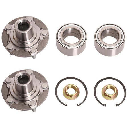 2 Sets Front Wheel Hub and Bearing Repair Kit NT510118 44600-T2F-A01 for Honda Accord Acura TLX - KUDUPARTS