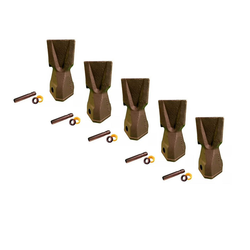 5 Pieces DRS230 Series Backhoe Bucket Tooth Pin & Retainer 208-5235 201-1238 201-1239 for Caterpillar CAT Engine 3054 Loader 416C 432E Excavator 307D 308D - KUDUPARTS