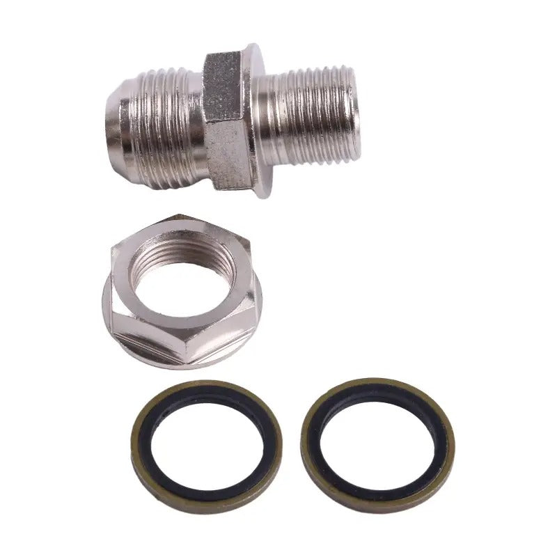 Aftermarket Kinugawa Turbo Oil Pan Return Drain Plug Adapter Fitting 10AN No Welding Steel