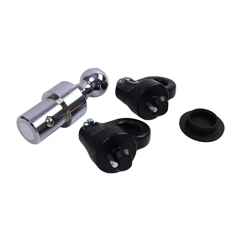 Puck System 2-5/16" Gooseneck Ball & Safety Chain Kit 60692 for Ford F-250 F-350 F-450 Chevrolet Silverado GMC Sierra Nissan Titan XD - KUDUPARTS