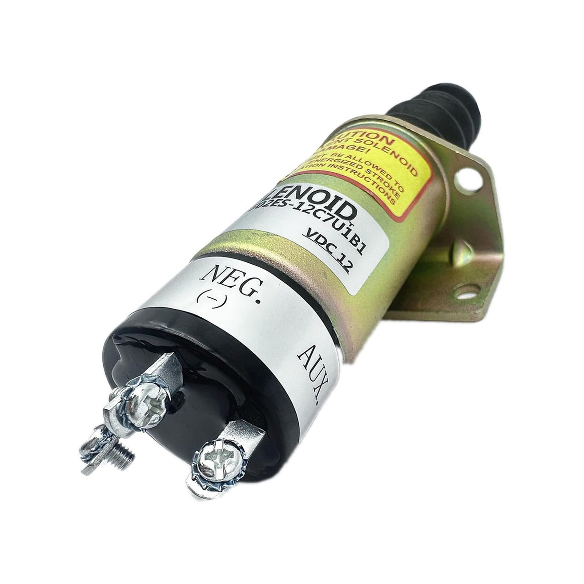 Stop Solenoid 1500-1000 1502ES-12C7U1B1 ES1502C-12V T20 with 3 Terminals for Woodward 1500 Series 12V(Ship to US Only.) - KUDUPARTS