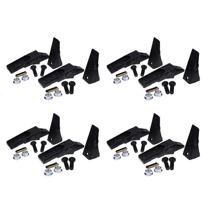 8 Pieces 6737325 Bucket Tooth & 6737326 Flex Pin for Bobcat Style Mini Excavator Skid Steer Loader