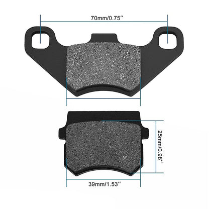 2 plaquettes de frein à disque arrière pour karting, quad, buggy, 4 roues motrices 50cc, 70cc, 90cc, 110cc, 125cc et VTT
