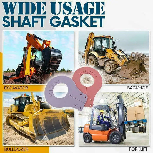 1 Set Non-dismantling Shaft Gasket Thick Rubber Plastic Gasket for Excavator Loader Bulldozer Forklift - KUDUPARTS