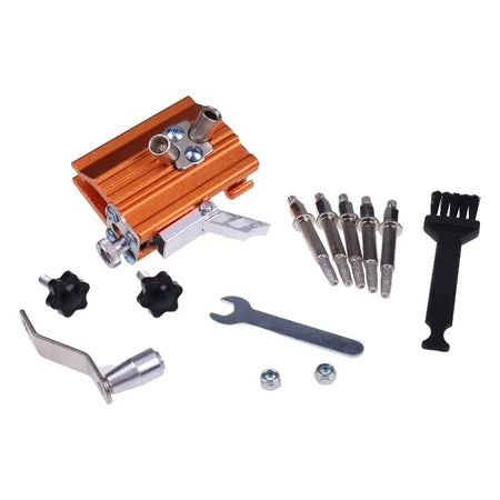 Portable Upgraded Manual Electric Sharpening Jig Set with Glove Brush Head Grinding Head for All Electric Saw Chain - KUDUPARTS
