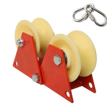 Labor-Saving Anti-Wear Wheel Cable Retract Protector Sling Safe Wall Corner Rope Pulley - KUDUPARTS