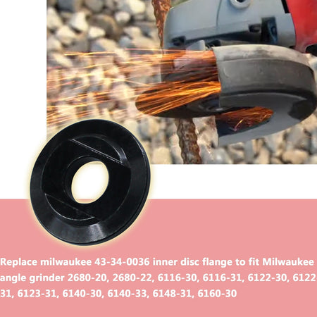 2 Pieces Inner Disk Flange 43-34-0036 for Milwaukee Angle Grinder - KUDUPARTS