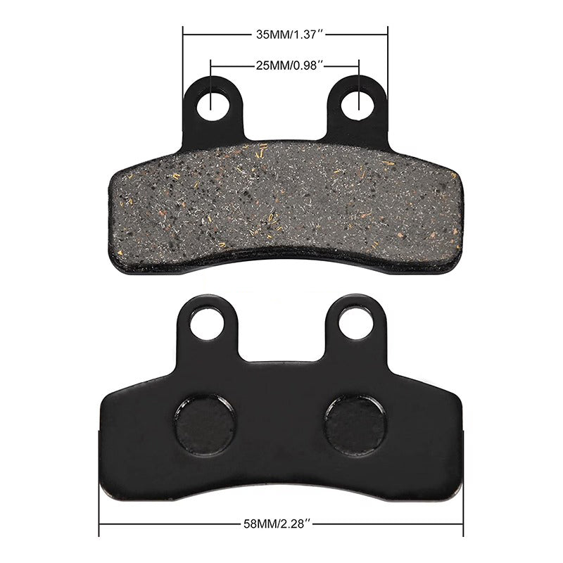 2 plaquettes de frein à disque pour moto tout-terrain Taotao Roketa Apollo T60 110cc 125cc