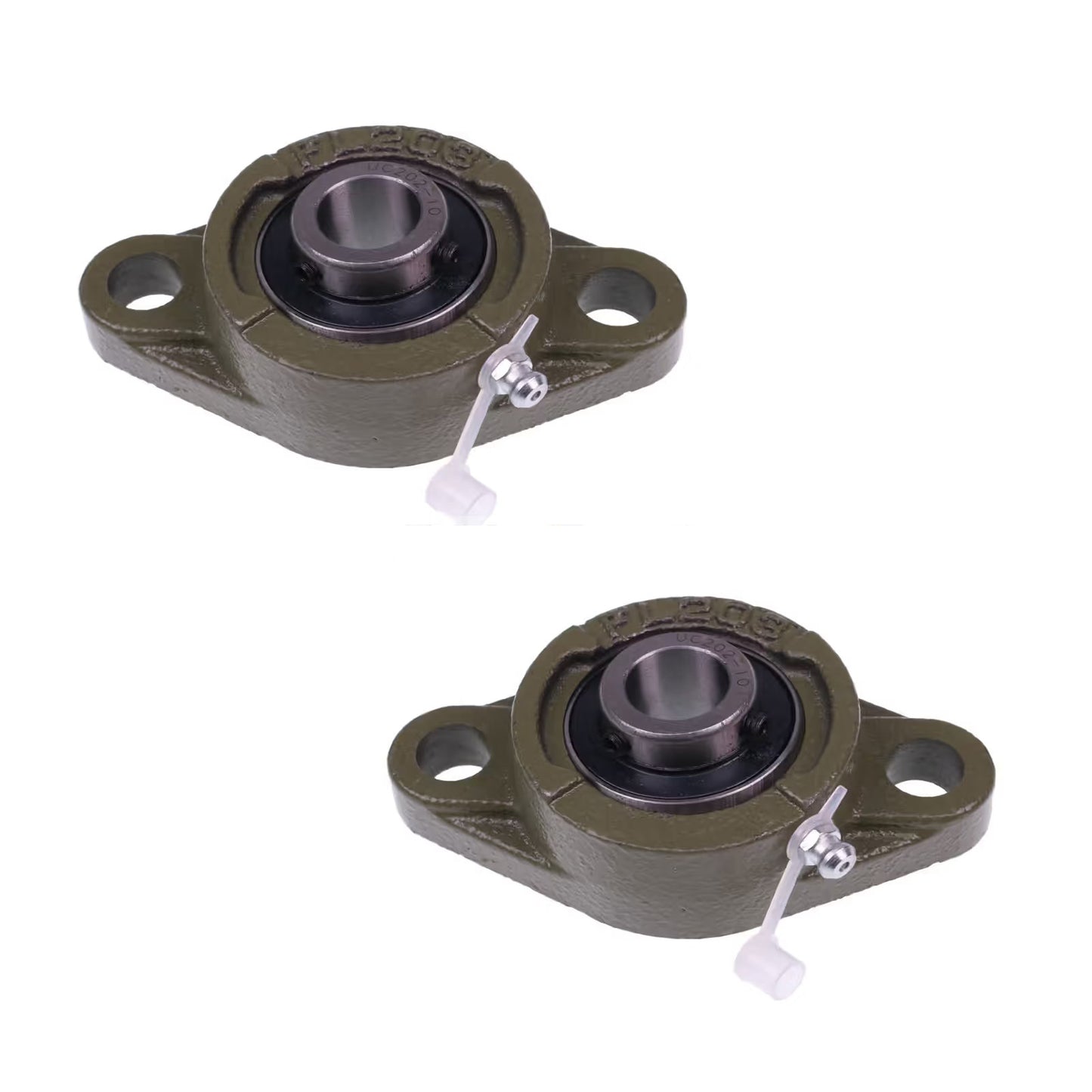 2 piezas de cojinete de brida de base sólida de 2 pernos y orificio de 5/8" UCFL202-10