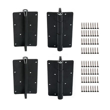 4 Pieces 5-3/4" Self-Closing Aluminum Gate Hing for Metal Vinyl Iron and Wood Fences