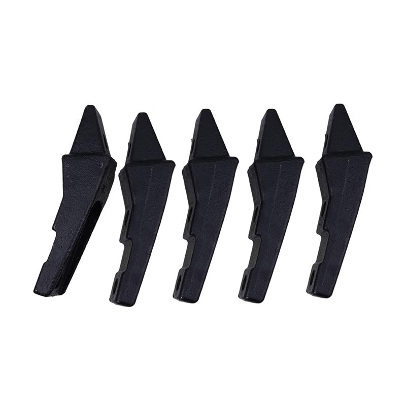 5 Pieces Bolt-On Shanks Teeth & Pins Assembly 6737322 for Many Bobcat Skid Steer Buckets