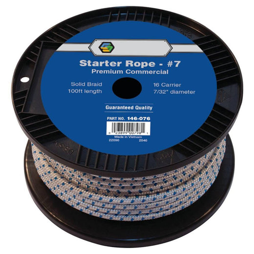 7/32" Diameter 100' Length Aftermarket Stens 146-076 Solid Braid Starter Rope for Mower - KUDUPARTS