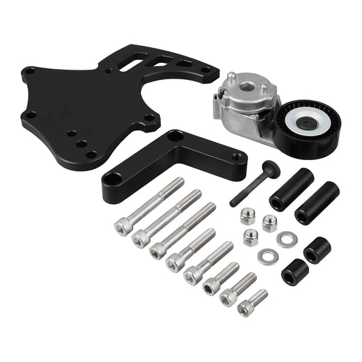 A/C Compressor Bracket TD944-Silver-T for GM Engine LSX LS1 LS2 LS3 LS6 L76 Sanden 508 709 - KUDUPARTS