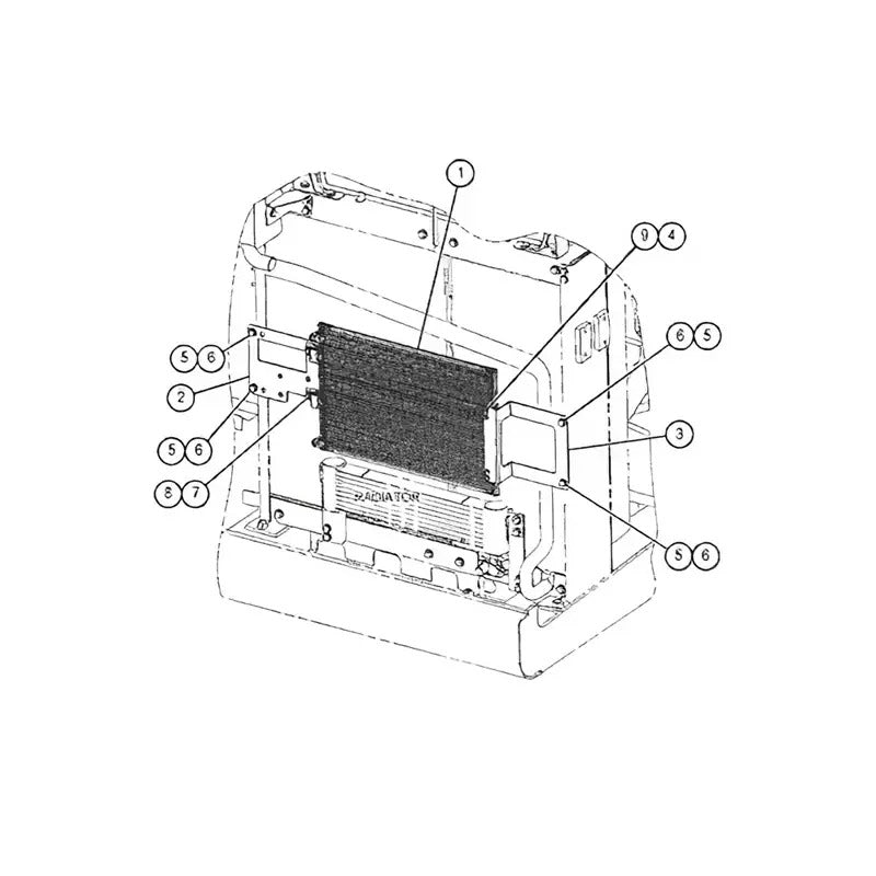Refrigerant Condenser 488-6612 for Caterpillar CAT 312 313 315 317 320 323 325 326 330 333 335 340 350 352 355 395 - KUDUPARTS